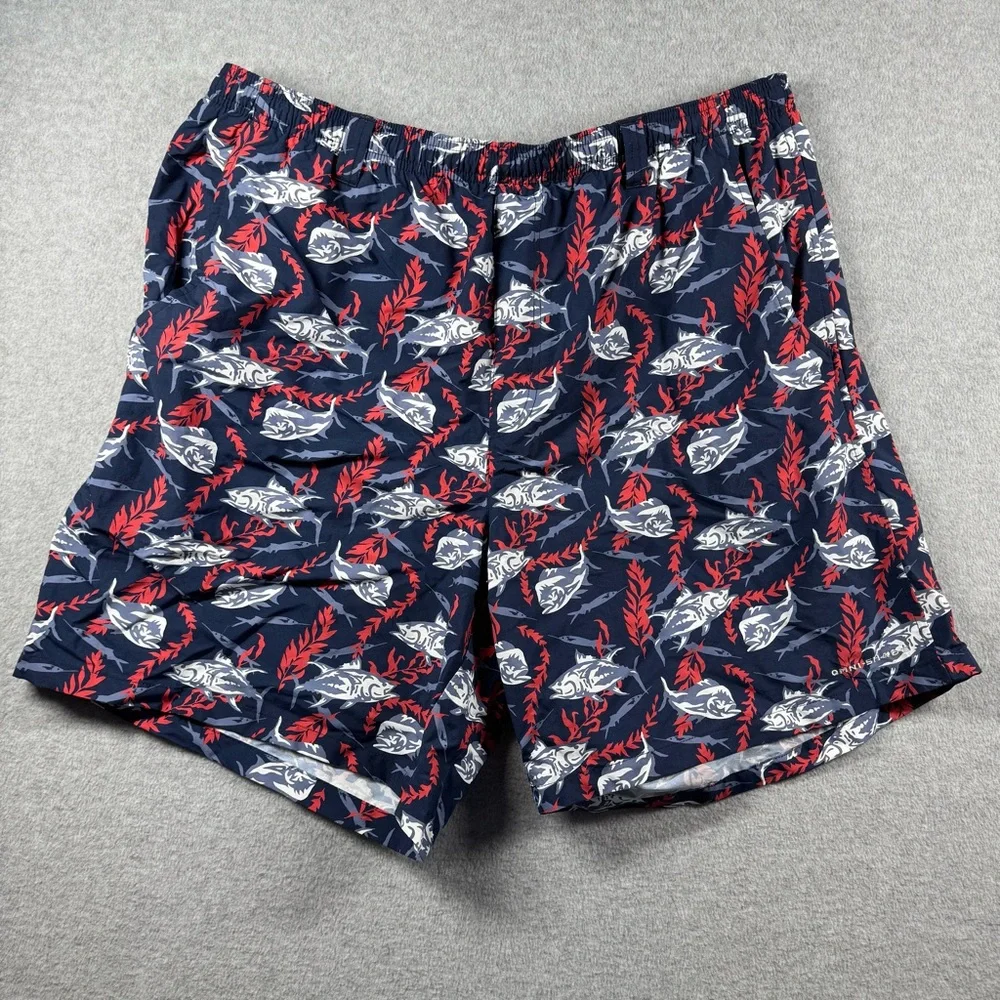 Columbia‎ PFG Omni-Shield Backcast Printed Water Shorts Bluestone Billybait XL
